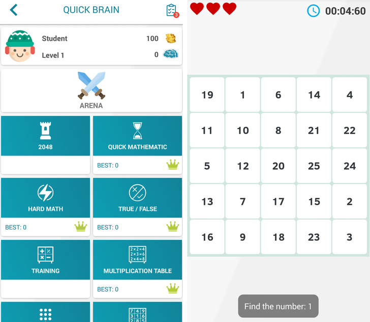 Aplicaciones móviles - problemas matemáticos